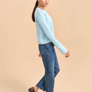 La Ligne Mini Toujours Crewneck Cashmere Women’s Sweater XS Blue